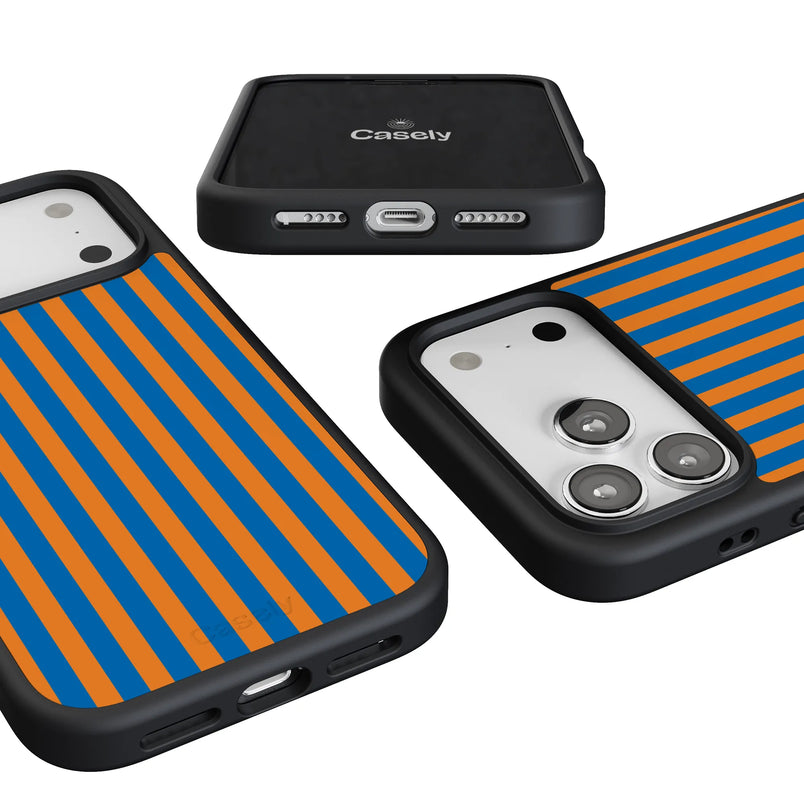 Go New York | Blue & Orange Stripes Case