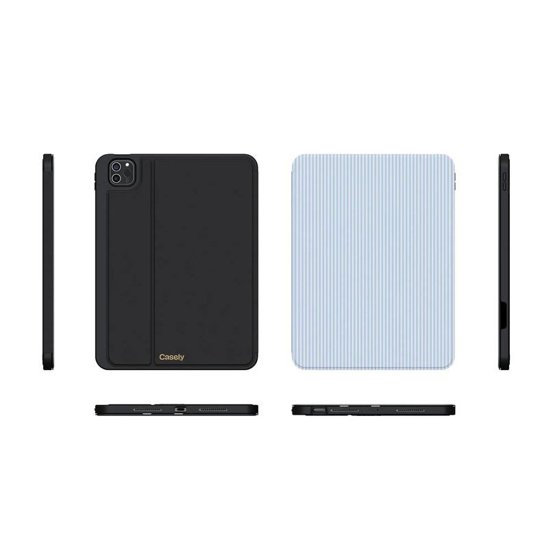 Stripes and the City | Light Blue Pinstripe iPad Case
