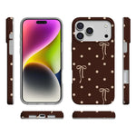 Teddy Bows | Brown Polka Dot Case