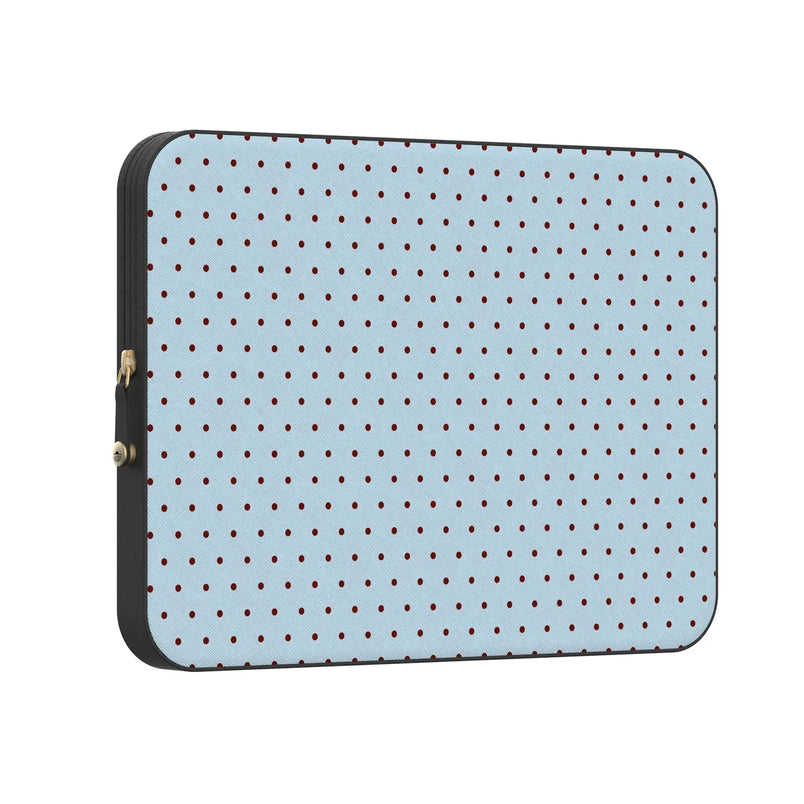 On the Dot | Blue Polka Dot Laptop Case
