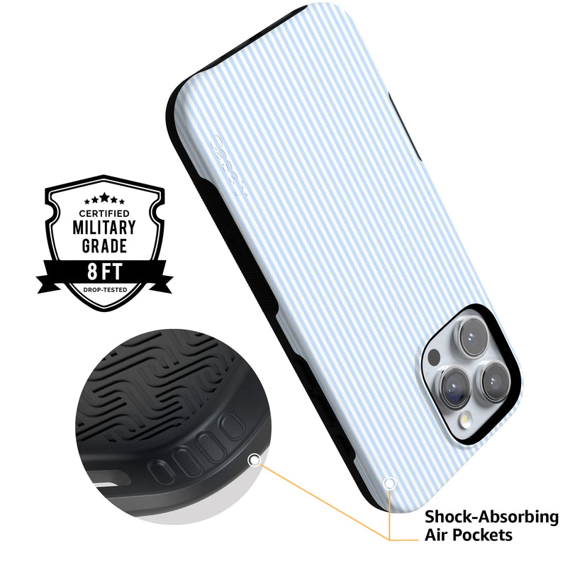 Stripes and the City | Light Blue Pinstripe Case