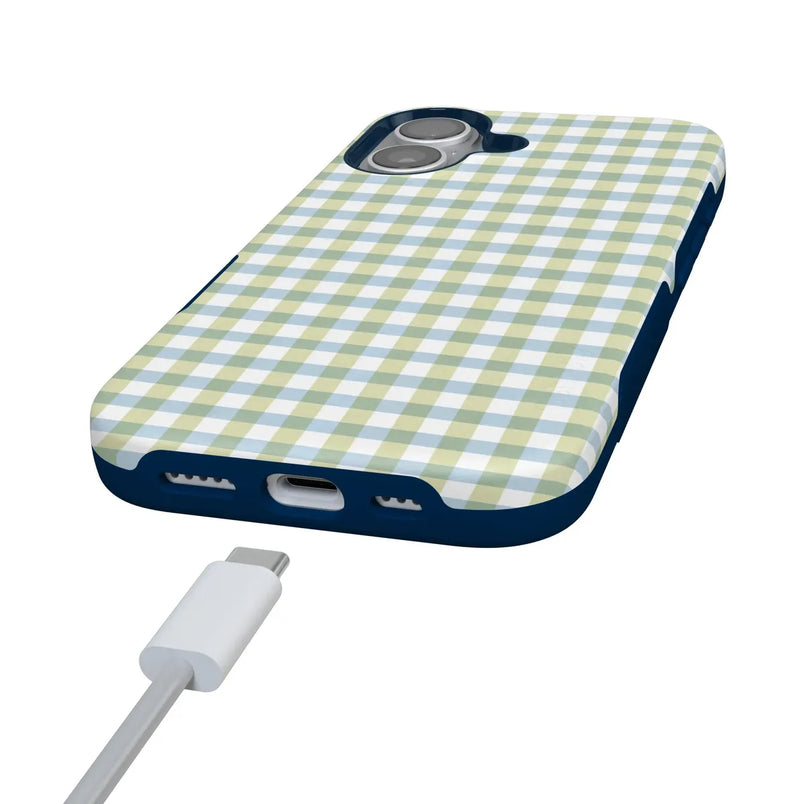 Pastel Picnic | Blue & Green Gingham Case