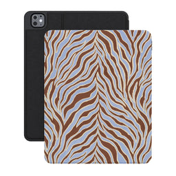 Untamed | Brown & Blue Zebra iPad Case