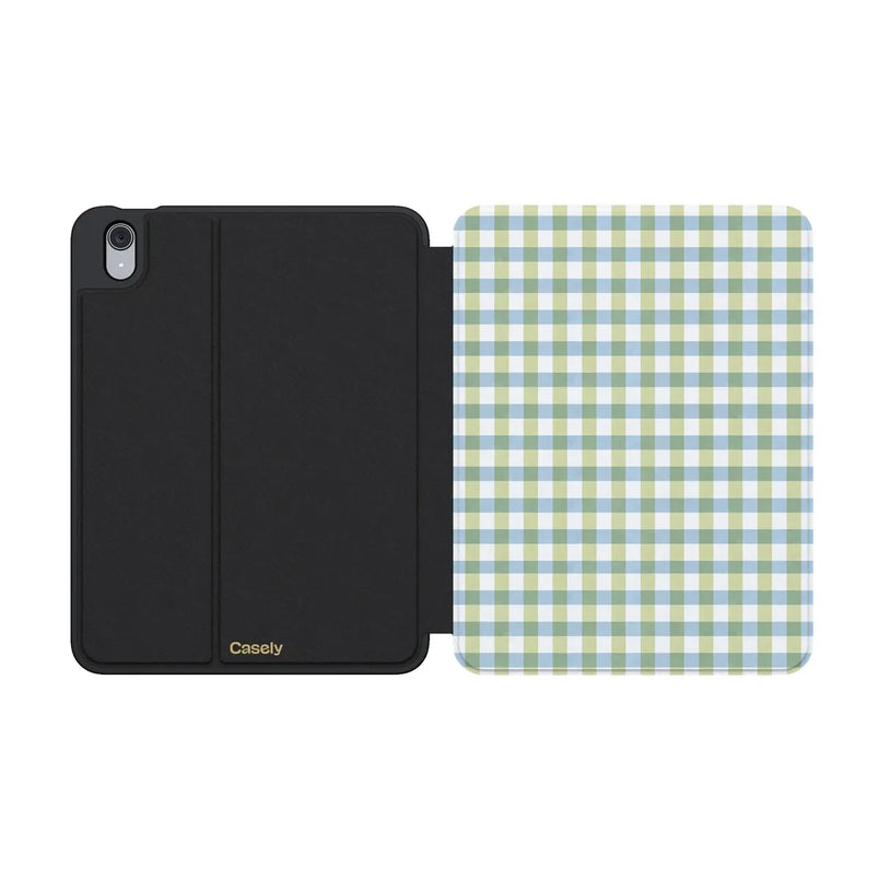 Pastel Picnic | Blue & Green Gingham iPad Case