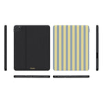 Coastline Stripes | Blue & Yellow iPad Case