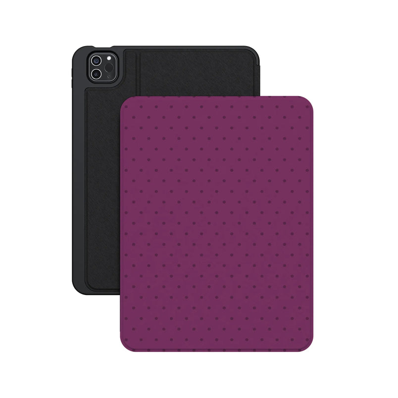 On the Dot | Plum Polka Dot iPad Case - iPad Pro 11" (M4, 2024)