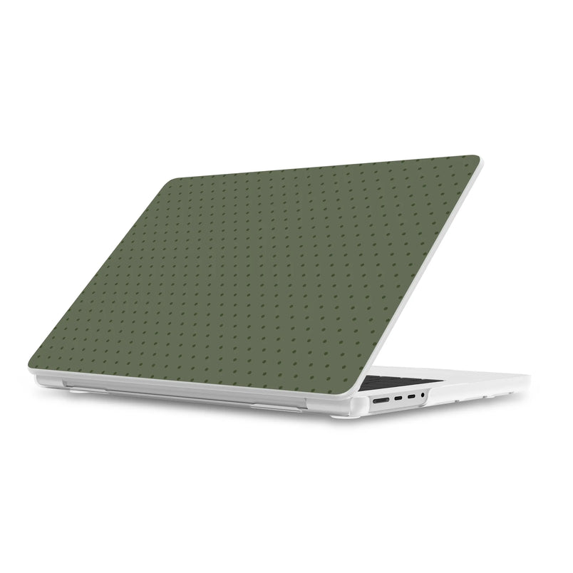 On the Dot | Olive Green Polka Dot Laptop Shell