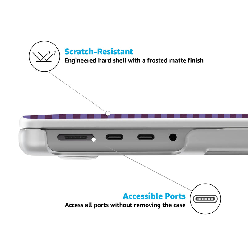Sweet Jam | Purple Gingham Laptop Shell