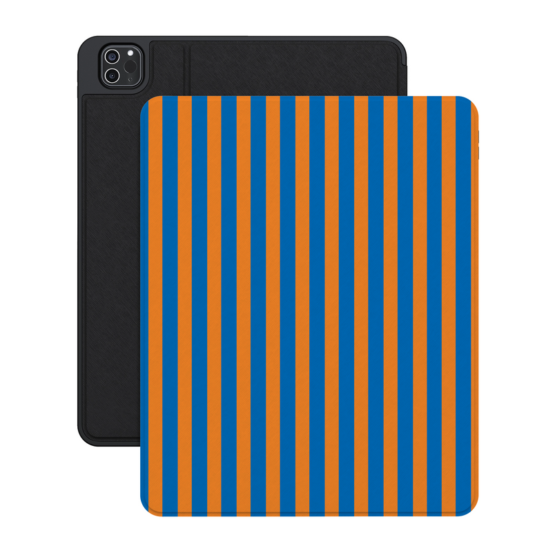 Go New York | Blue & Orange Stripes iPad Case - iPad Pro 12.9" (M2, 2022)