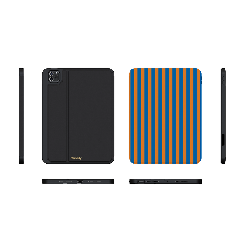Go New York | Blue & Orange Stripes iPad Case