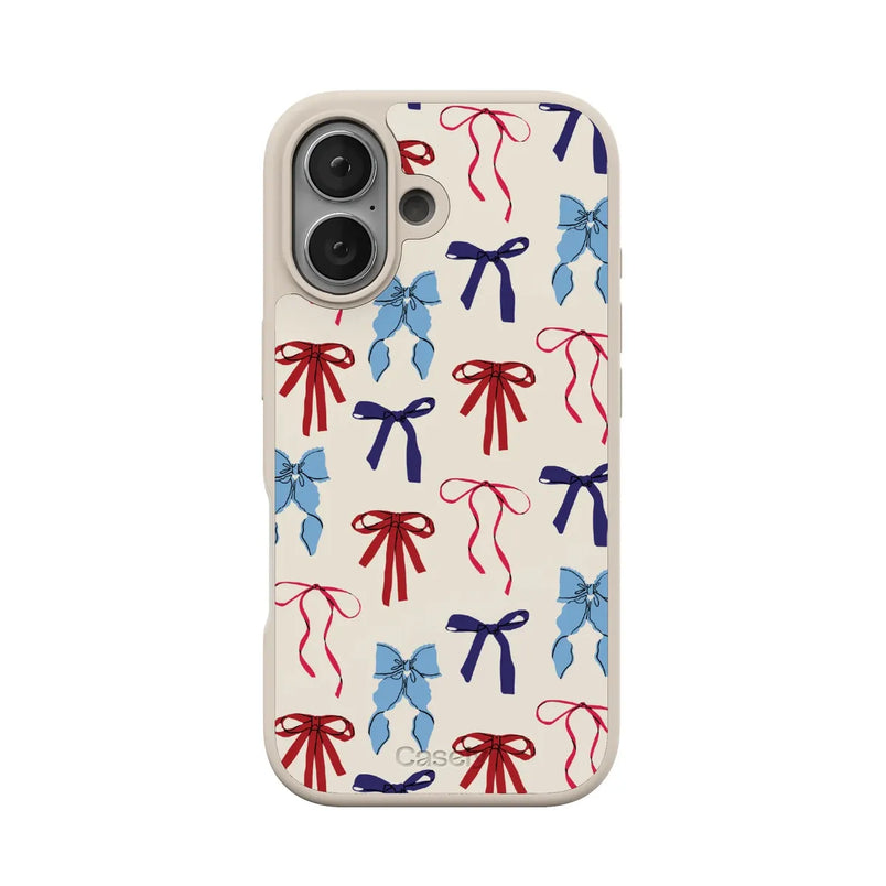 American Girlie | Red White & Blue Bows Case - iPhone 16