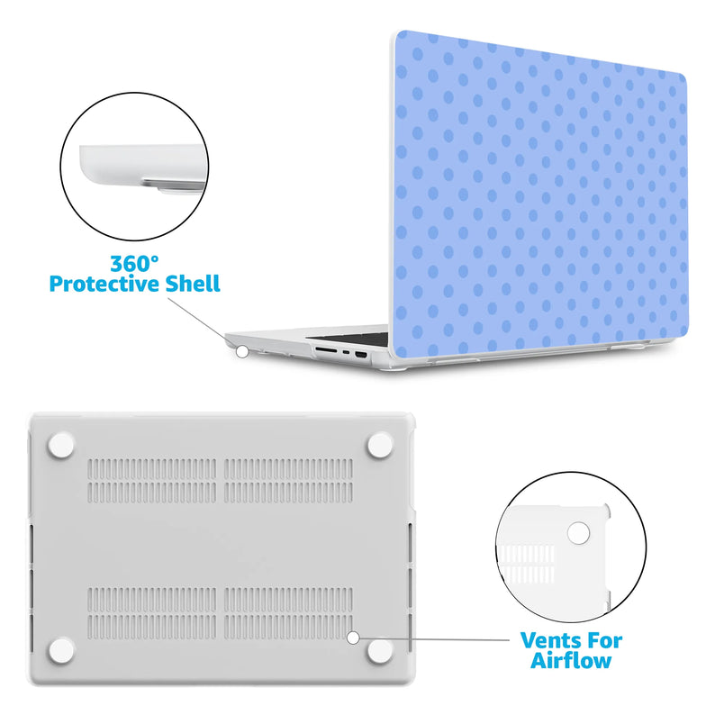 Spotted in SoHo | Periwinkle Polka Dot Laptop Shell