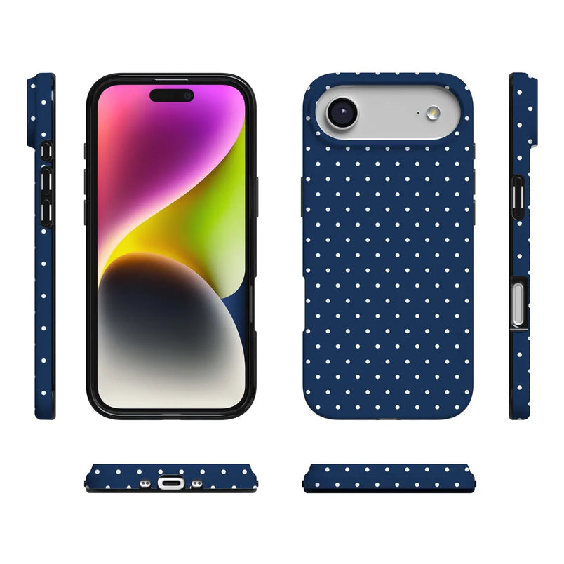 On the Dot | Navy Polka Dot Case