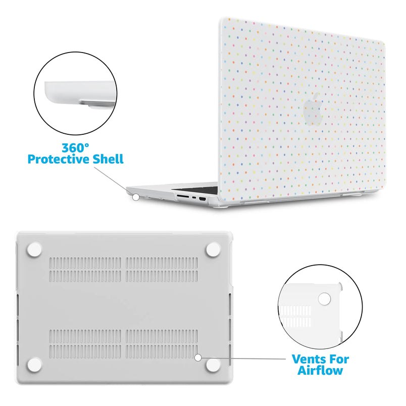 On the Dot | Rainbow Polka Dot Laptop Shell