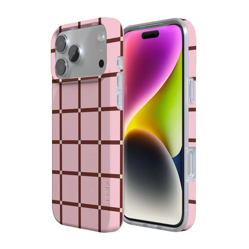Uptown Gridlock | Pink Checkerboard Case