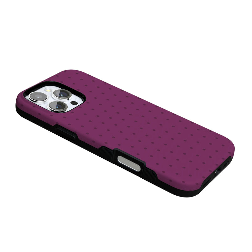 On the Dot | Plum Polka Dot Case