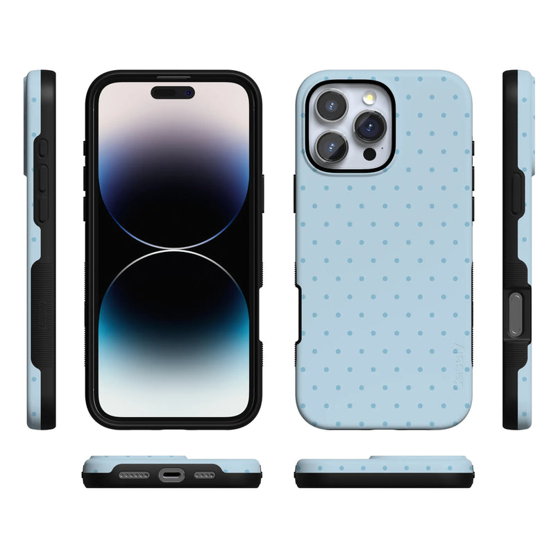 On the Dot | Blue Monochrome Polka Dot Case
