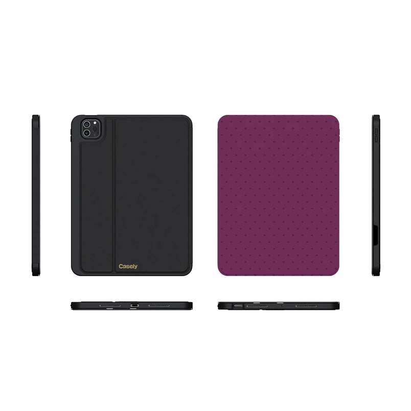 On the Dot | Plum Polka Dot iPad Case