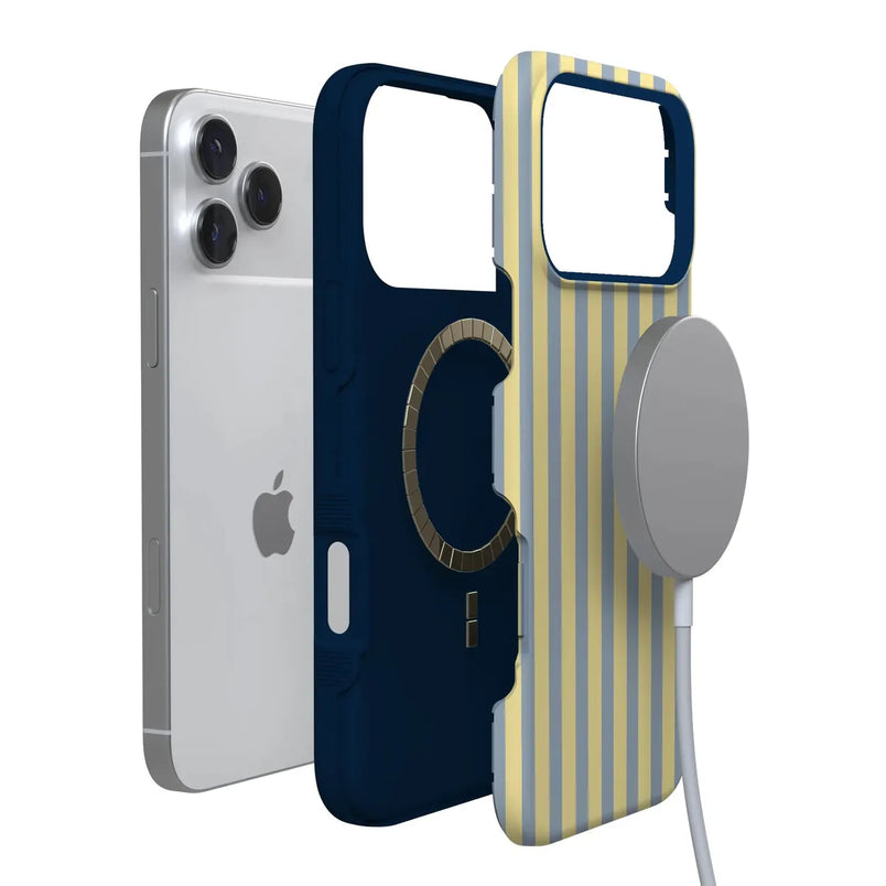 Coastline Stripes | Blue & Yellow Case (Manual)