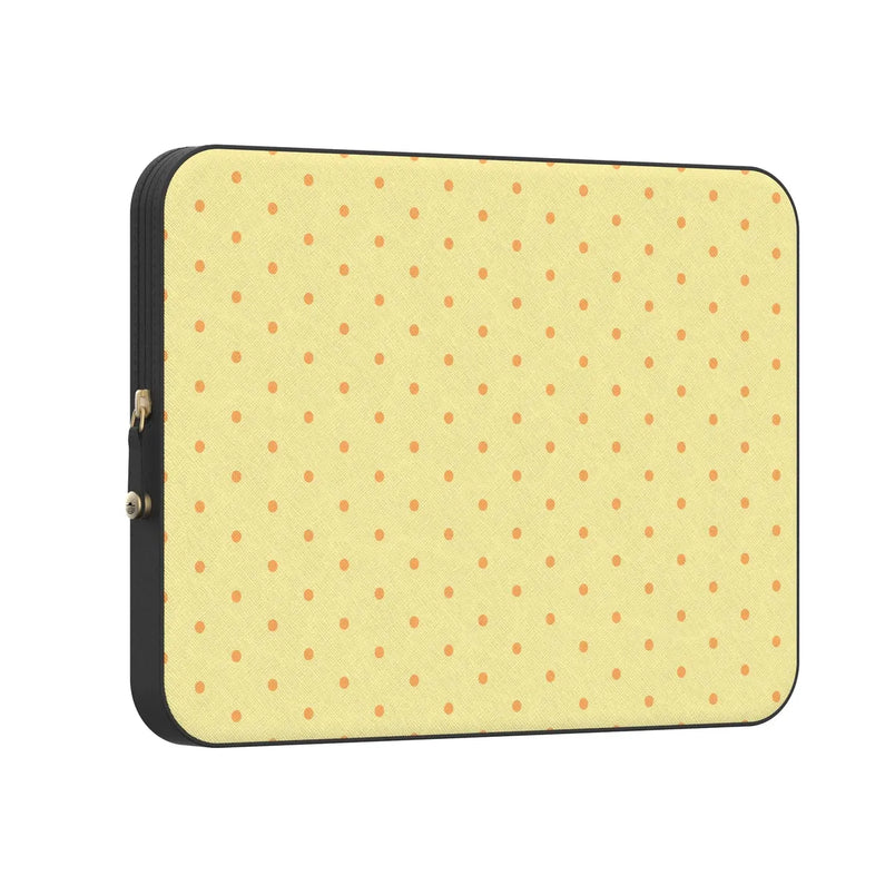 On the Dot | Yellow Polka Dot Laptop Case