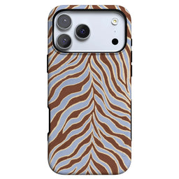 Untamed | Brown & Blue Zebra Case