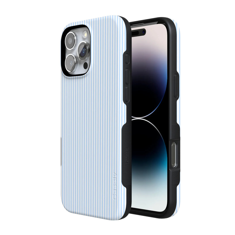 Stripes and the City | Light Blue Pinstripe Case