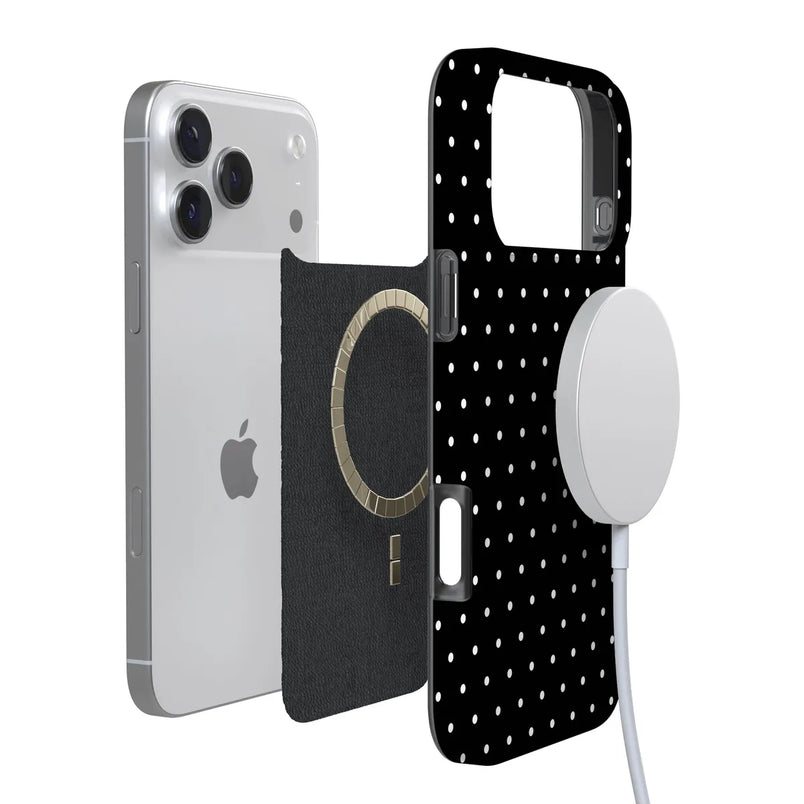 On the Dot | Black Polka Dot Case