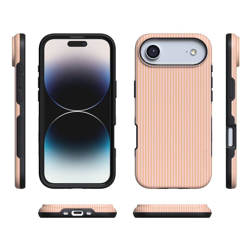 Stripes and the City | Orange & Pink Pinstripe Case