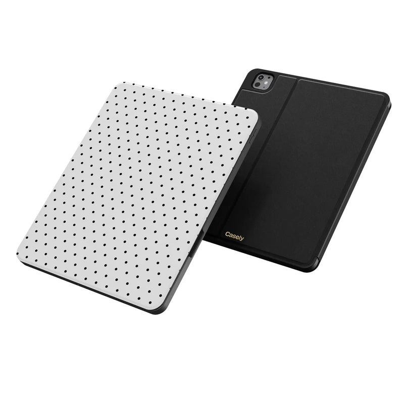 On the Dot | White Polka Dot iPad Case