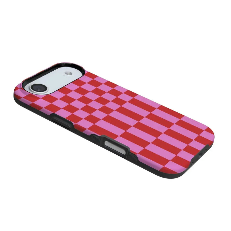 Vibe Check | Pink Checkerboard Case
