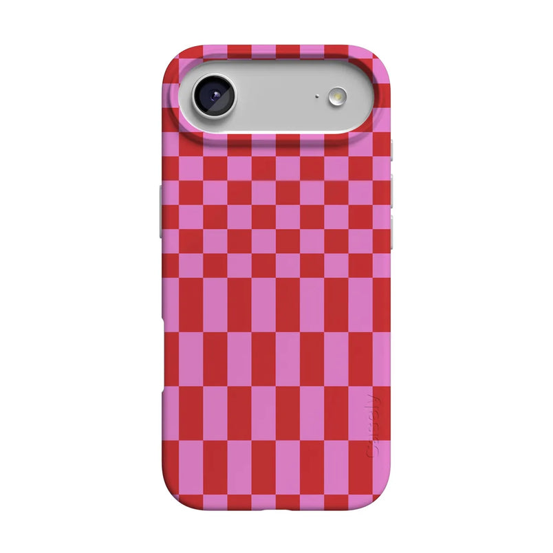 Vibe Check | Pink Checkerboard Case