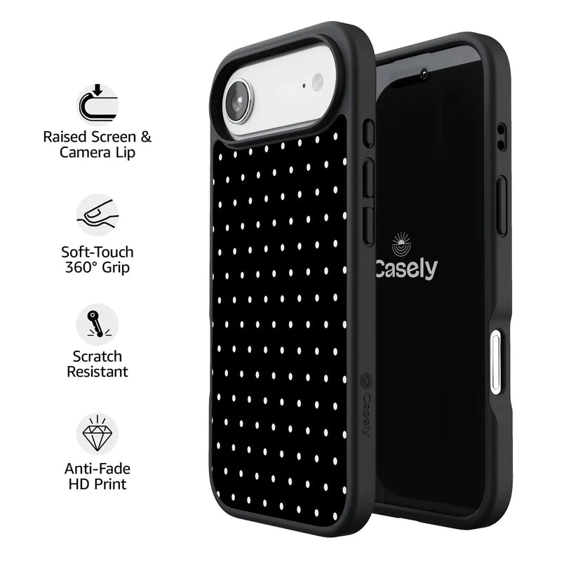On the Dot | Black Polka Dot Case