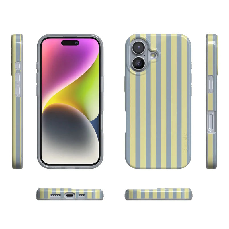 Coastline Stripes | Blue & Yellow Case
