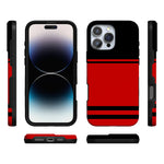 Storm Warning | Black & Red Stripes Case