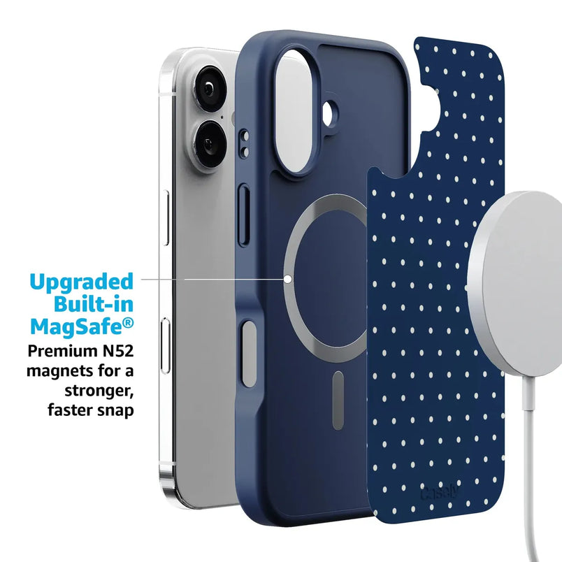 On the Dot | Navy Polka Dot Case