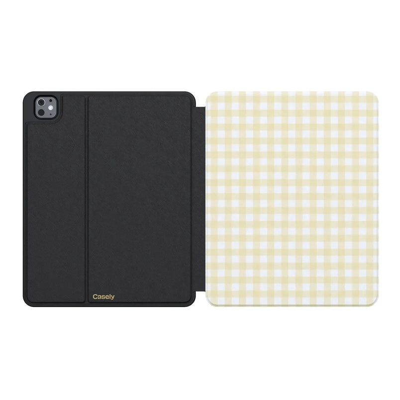 Pastel Picnic | Yellow Gingham iPad Case