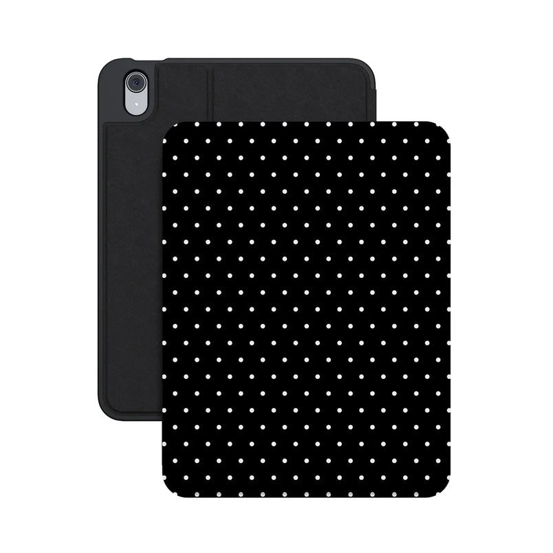On the Dot | Black Polka Dot iPad Case