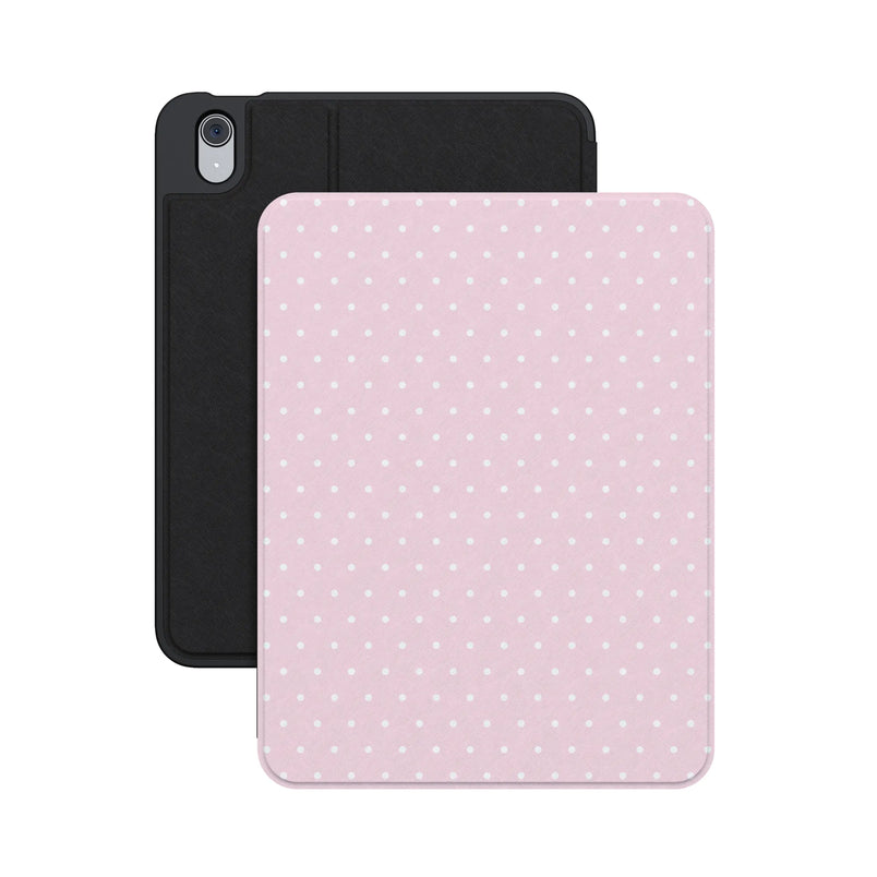 On the Dot | Pink & White Polka Dot iPad Case - iPad 10.9" (10th Gen / A16)