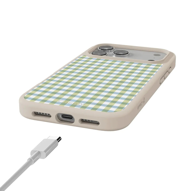 Pastel Picnic | Blue & Green Gingham Case