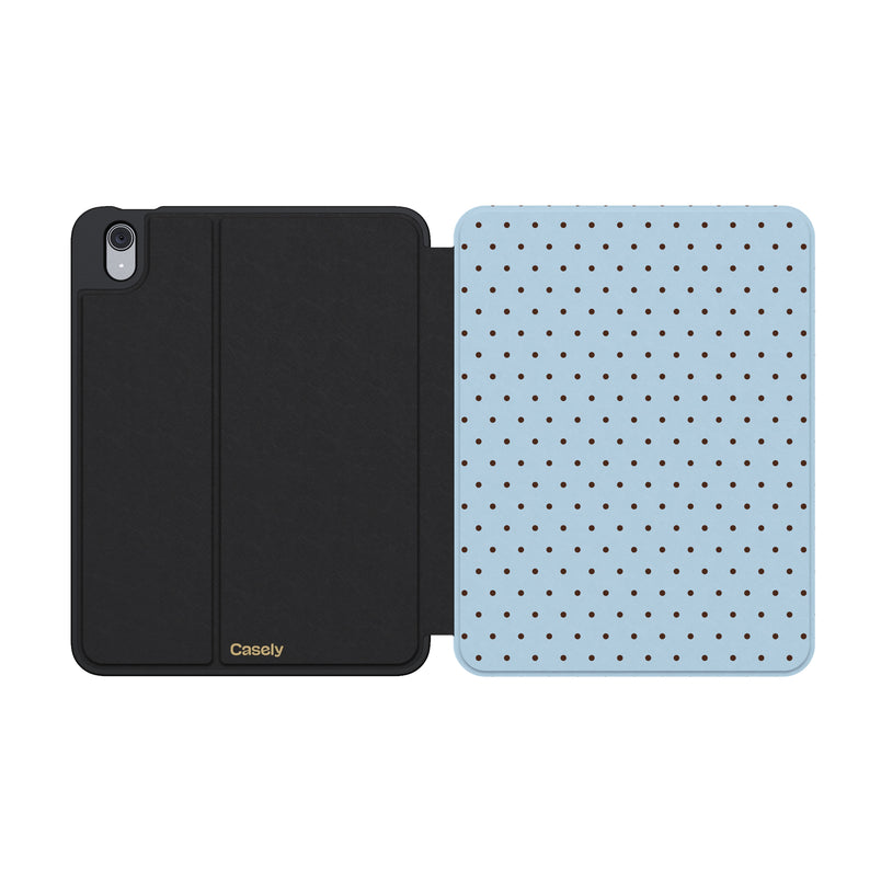 On the Dot | Blue Polka Dot iPad Case