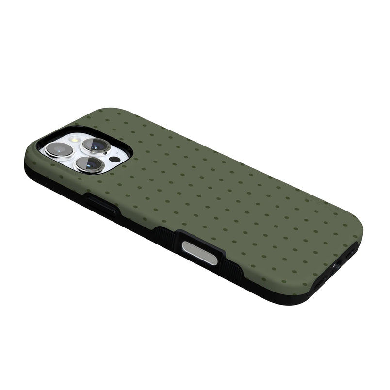 On the Dot | Olive Green Polka Dot Case