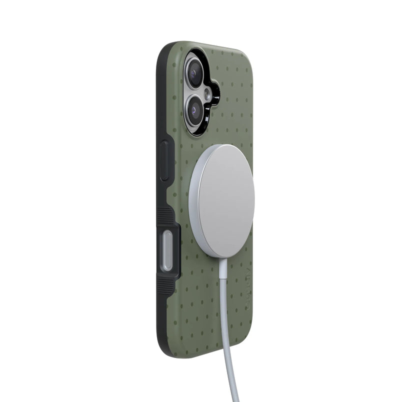 On the Dot | Olive Green Polka Dot Case