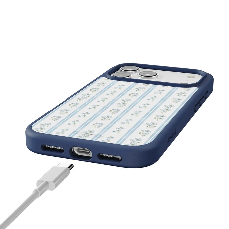 Cottage Stripe | Blue Floral Case