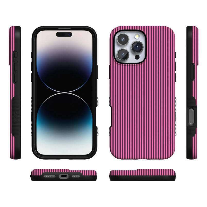 Stripes and the City | Pink & Purple Pinstripe Case