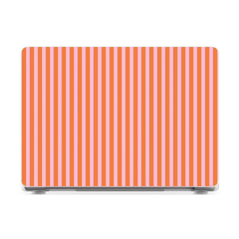 Perfect Stripes | Orange & Pink Stripes Laptop Shell - 13" MacBook Neo