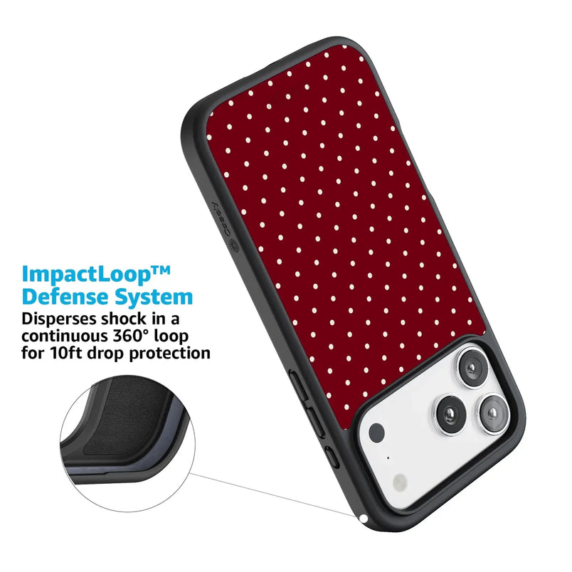On the Dot | Maroon Polka Dot Case