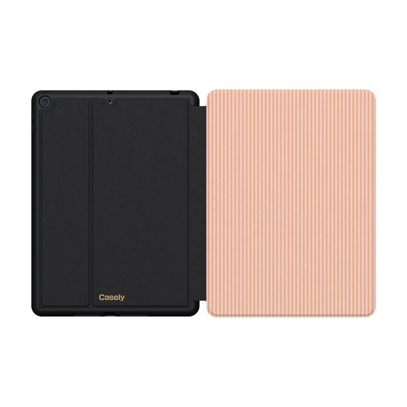 Stripes and the City | Orange & Pink Pinstripe iPad Case