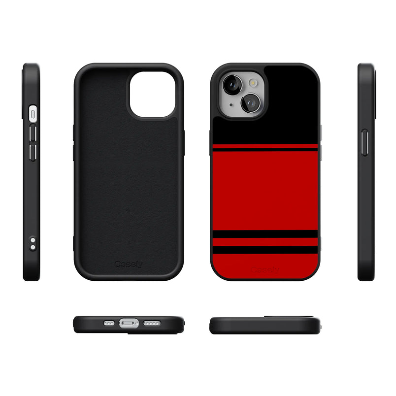 Storm Warning | Black & Red Stripes Case
