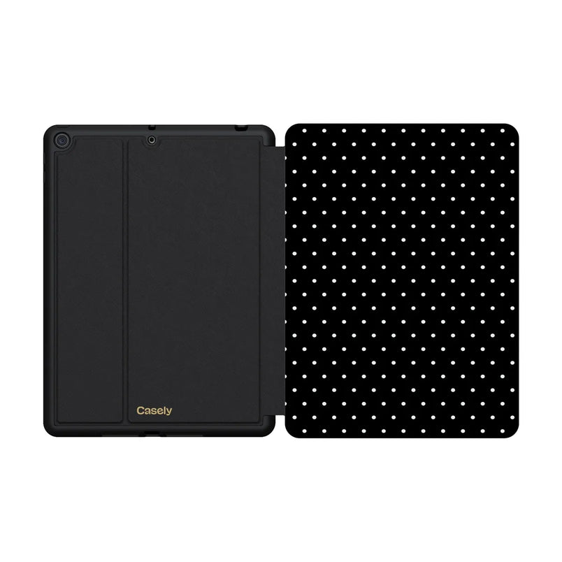 On the Dot | Black Polka Dot iPad Case