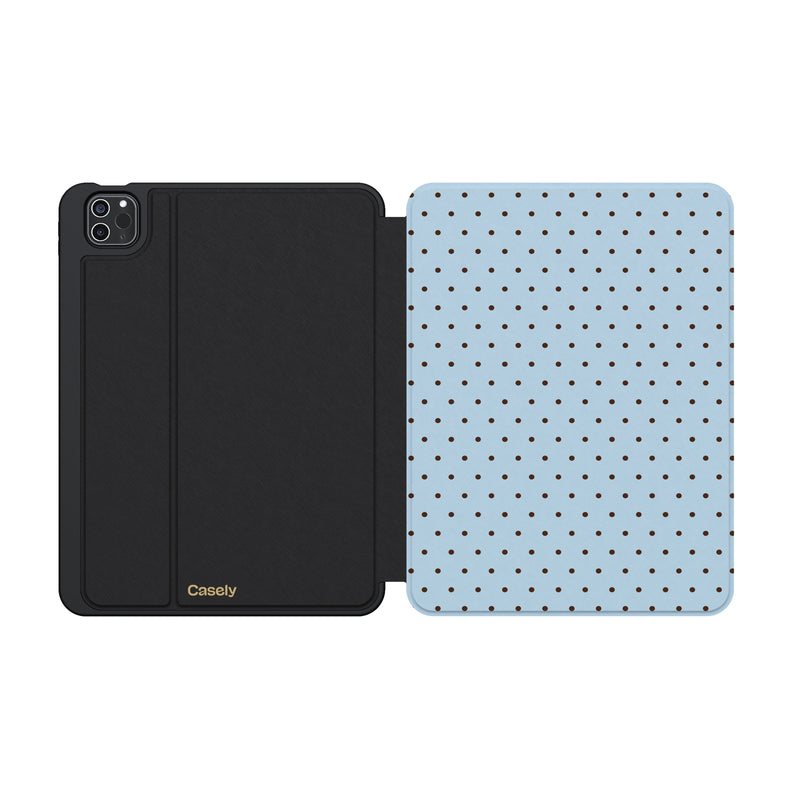 On the Dot | Blue Polka Dot iPad Case